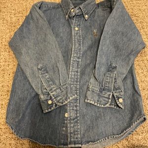 Polo by Ralph Lauren size 5 boys denim shirt.